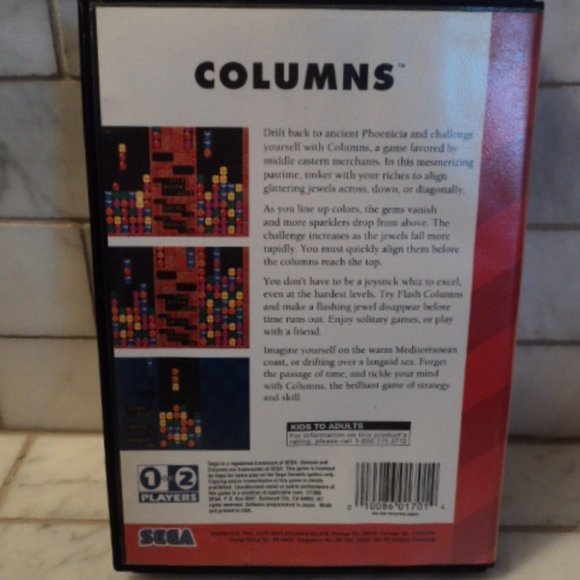 Sega Genesis video game "Columns" - Picture 3 of 3